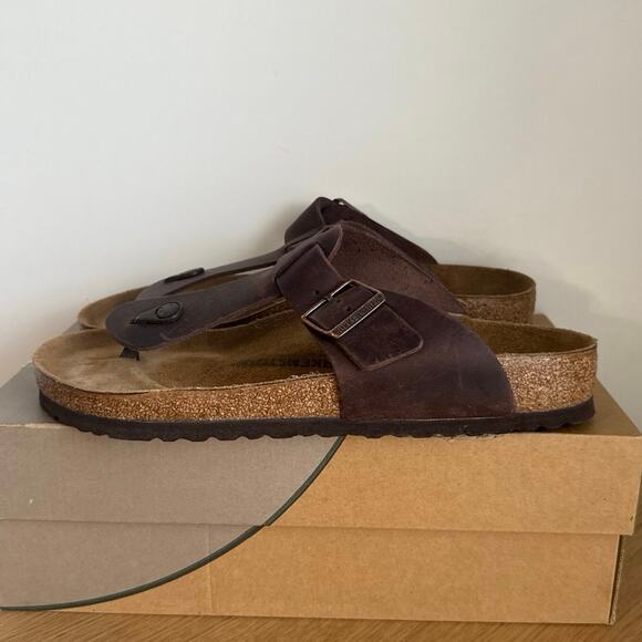 Birkenstock Gizeh Oil Leather ‘Brown’ Men Thong Sandal - SZ 10 main image 6